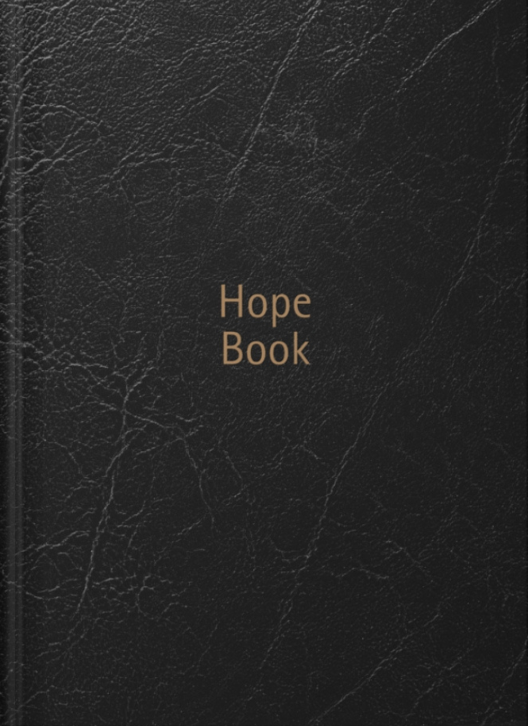 Hope Book Journal | Black Matte Hardcover, Minimal Gold Foil Text